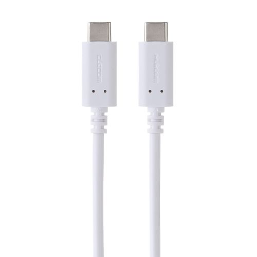 USB2.0ケーブル/PS5対応/C-Cタイプ/ノーマル/2.0m/ホワイト