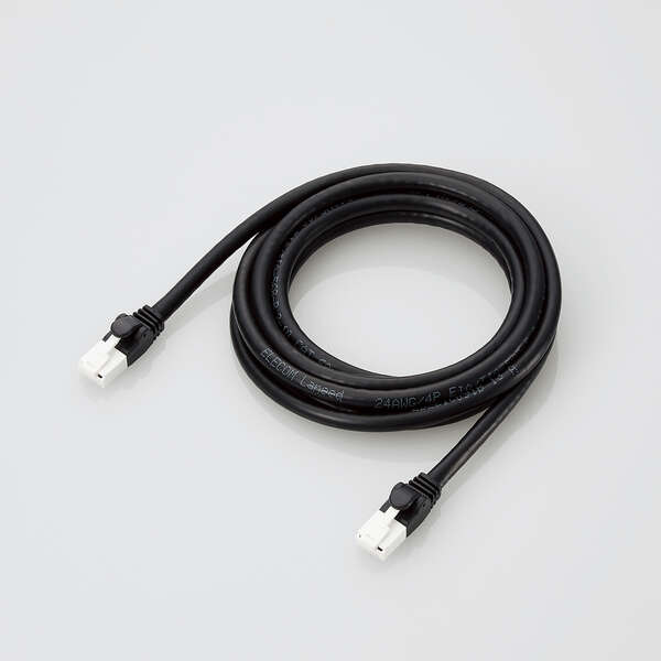 LANケーブル/PS5対応/CAT6A準拠/爪折れ防止/2.0m/ブラック