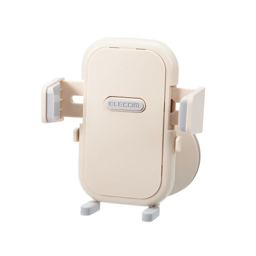 スマホスタンド/キッチン向け/吸盤式/壁付キッチン向け/アイボリー