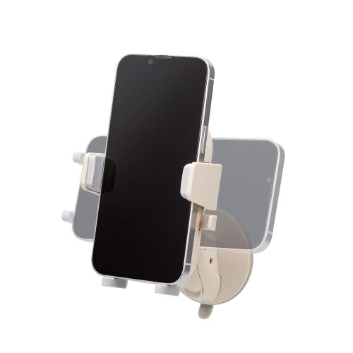 スマホスタンド/キッチン向け/吸盤式/壁付キッチン向け/アイボリー