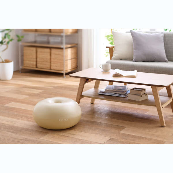 バランスボール/エクリアスポーツ/ドーナツ型/Lサイズ/直径50cm/アイボリー