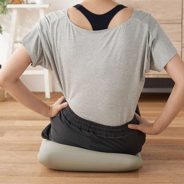 バランスクッション/エクリアスポーツ/スクエア型/縦40cm×横40cm/角カバー対応/グレー