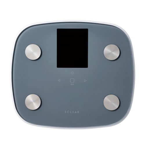 エクリア体組成計/大画面/測定項目一覧表示/8項目測定可能/グレー