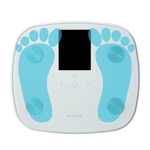 エクリア体組成計/大画面/測定項目一覧表示/8項目測定可能/ホワイト