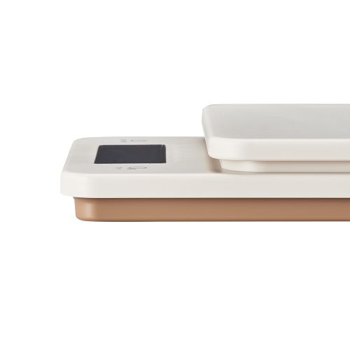 キッチンスケール/計量器/最大3kg/最小0.5g表示/バックライト付/アイボリー