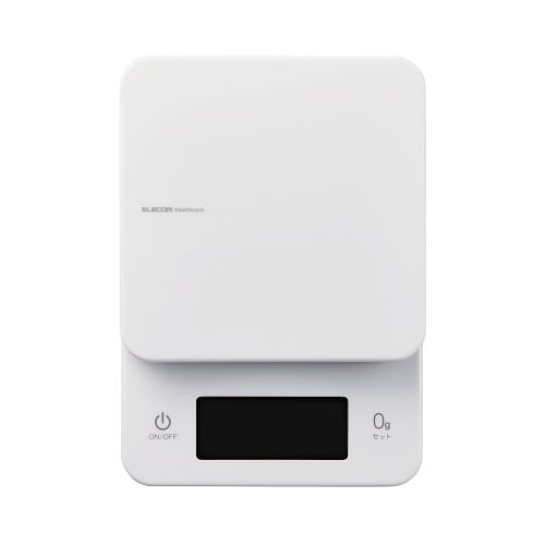 キッチンスケール/計量器/最大3kg/最小0.5g表示/バックライト付/ホワイト