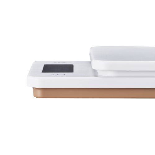 キッチンスケール/計量器/最大3kg/最小0.5g表示/バックライト付/ホワイト