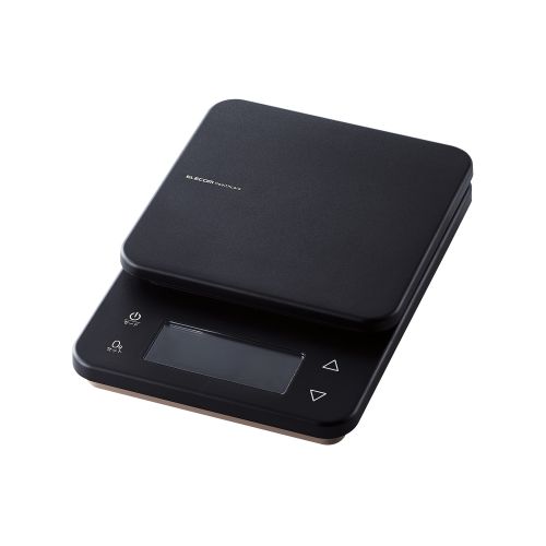 キッチンスケール/計量器/カロリー計測/3種登録(ご飯+炭水化物2種)/最大3kg/最小0.5g表示/バックライト付/ブラック