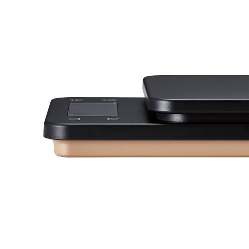 キッチンスケール/計量器/カロリー計測/3種登録(ご飯+炭水化物2種)/最大3kg/最小0.5g表示/バックライト付/ブラック