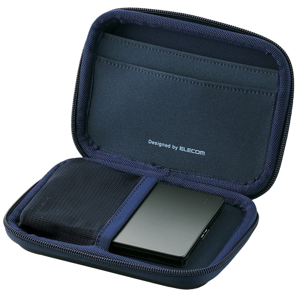 ポータブルHDDケース/セミハード/Sサイズ/ブラック