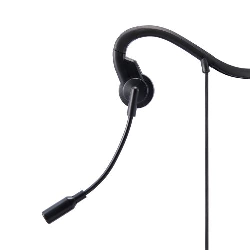 有線ヘッドセット/骨伝導/USB Type-C/耳せん付属/ブラック