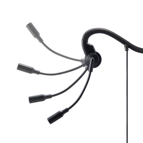 有線ヘッドセット/骨伝導/USB Type-C/耳せん付属/ブラック