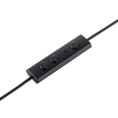 有線ヘッドセット/骨伝導/USB Type-C/耳せん付属/ブラック