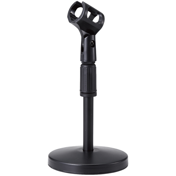 マイクスタンド/卓上型/高さ・角度調整可/ブラック