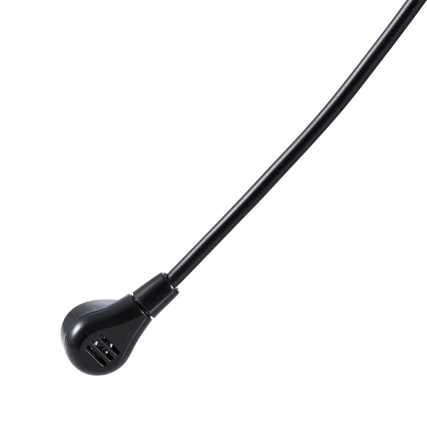 有線ヘッドセット/耳掛け型/USB/左耳/ブラック