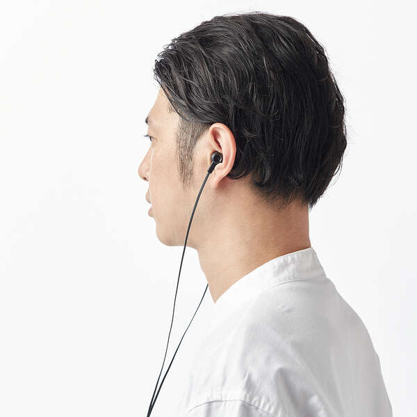 インナーイヤー型ヘッドセット/カナル/ミュートスイッチ付/両耳/USB/ブラック