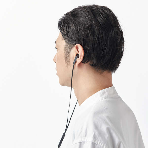 インナーイヤー型ヘッドセット/セミオープン/ミュートスイッチ付/両耳/USB/ブラック