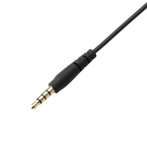 マイクアーム付インナーイヤー型ヘッドセット/両耳/4極/変換ケーブル付/ブラック