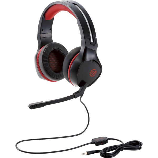 ゲーミングヘッドセット/両耳オーバーヘッド/4極ミニプラグ/50mmドライバ/極厚イヤーパッド/コントローラ付属/ブラック