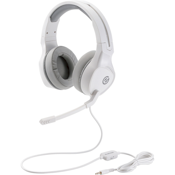 ゲーミングヘッドセット/両耳オーバーヘッド/4極ミニプラグ/50mmドライバ/極厚イヤーパッド/コントローラ付属/ホワイト
