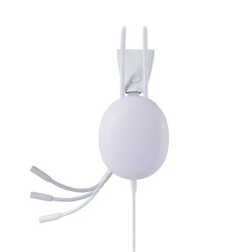 LEDハウジングゲーミングヘッドセット/両耳オーバーヘッド/50mmドライバ/USB-A/ホワイト