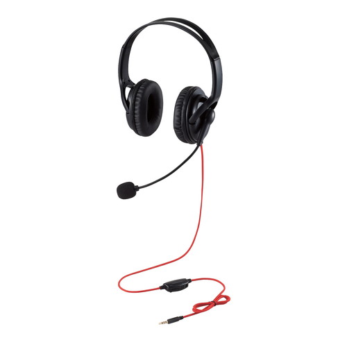 ゲーム向けヘッドセット/4極/両耳/1.0m/1.5m延長ケーブル付/PS4/Switch対応/ブラック