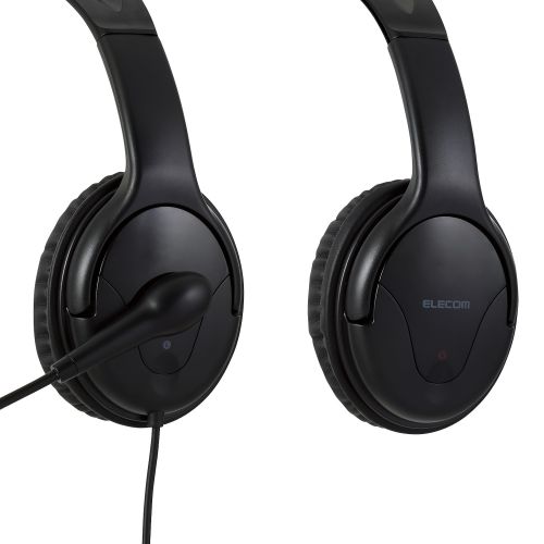 有線ヘッドセット/両耳オーバーヘッド/大型/USB-A/1.8m/ブラック