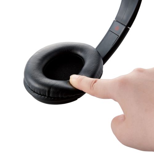 有線ヘッドセット/指向性マイク/ノイズキャンセリング/4極/大型/1.8m/ブラック