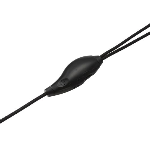 有線ヘッドセット/両耳オーバーヘッド/小型/3極/1.8m/ブラック