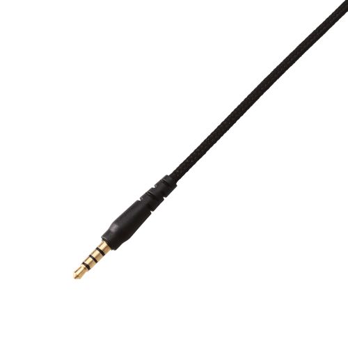 有線ヘッドセット/両耳オーバーヘッド/小型/4極/1.8m/ブラック