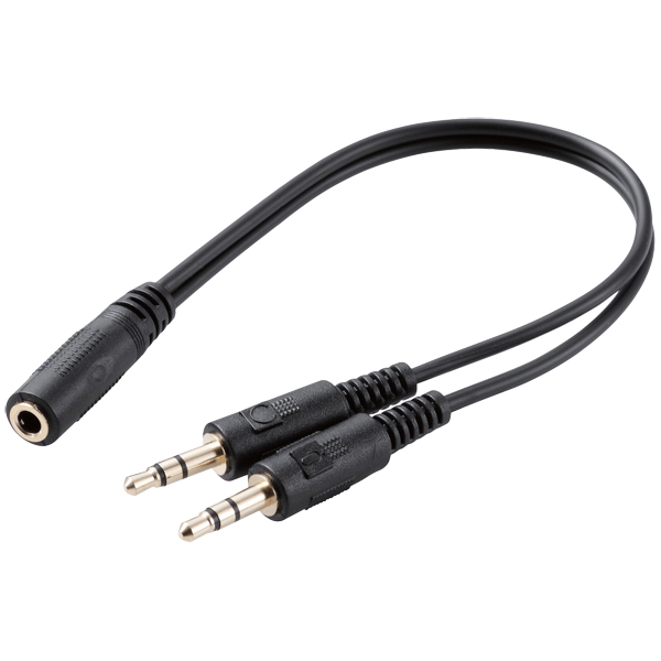 オーバーヘッドタイプヘッドセット/両耳/4極/変換ケーブル付/40mmドライバ/ブラック