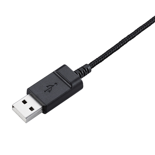 有線ヘッドセット/ネックバンド型/折りたたみ式/USB/両耳/ブラック