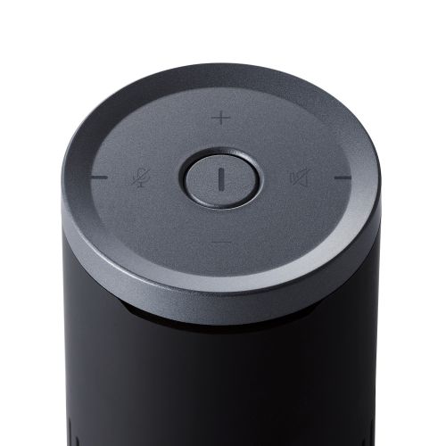 会議用スピーカーフォン/ノイズリダクション/エコーキャンセラー/オートゲインコントロール対応/無指向性マイク/有線/USB-A/ブラック