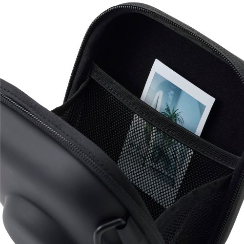 チェキアクセサリ/カメラケース/汎用/miniシリーズ対応/フラットテクスチャー/ブラック