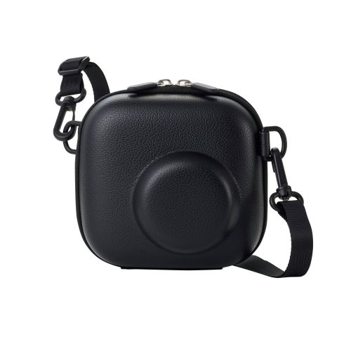 チェキアクセサリ/カメラケース/汎用/miniシリーズ対応/エンボステクスチャー/ブラック