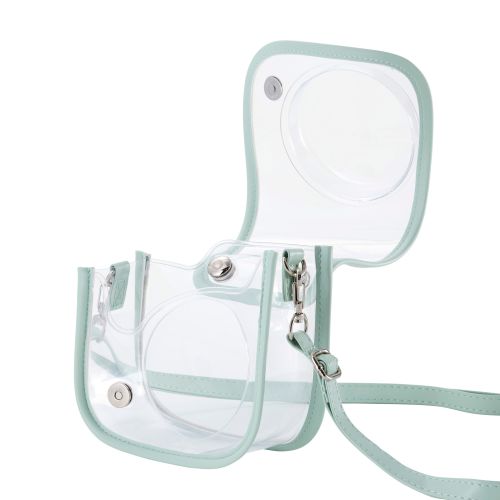 チェキアクセサリ/カメラケース/mini12用/カラフル/ストラップ付属/グリーン