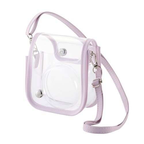 チェキアクセサリ/カメラケース/mini12用/カラフル/ストラップ付属/ピンク