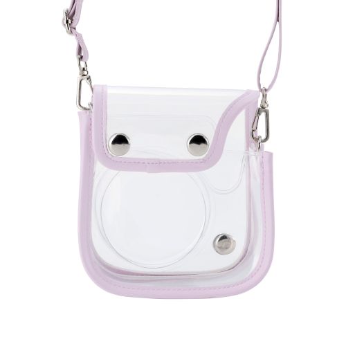 チェキアクセサリ/カメラケース/mini12用/カラフル/ストラップ付属/ピンク