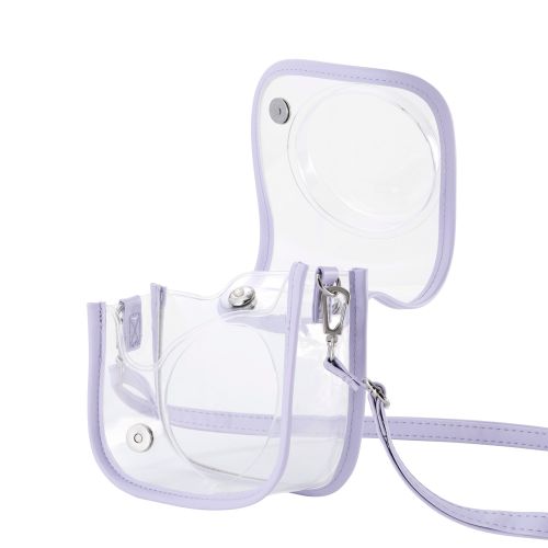 チェキアクセサリ/カメラケース/mini12用/カラフル/ストラップ付属/パープル