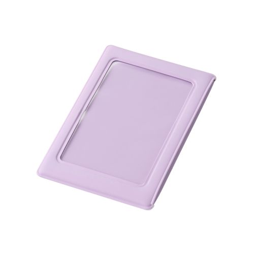 チェキアクセサリ/フォトケース/ぷっくりフレーム/推し活/MagSafe対応/マグネット吸着/カラフル/ラベンダー