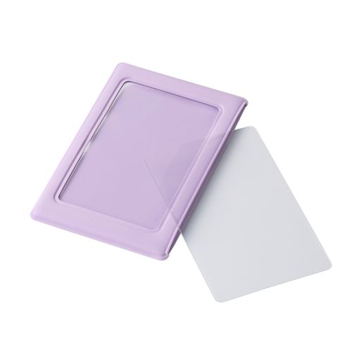 チェキアクセサリ/フォトケース/ぷっくりフレーム/推し活/MagSafe対応/マグネット吸着/カラフル/ラベンダー