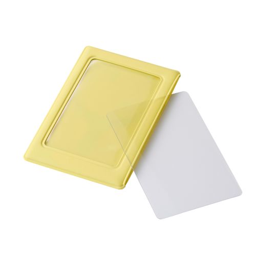 チェキアクセサリ/フォトケース/ぷっくりフレーム/推し活/MagSafe対応/マグネット吸着/カラフル/イエロー