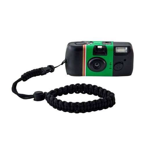 チェキアクセサリ/ハンドストラップ/汎用/編み系/ブラック