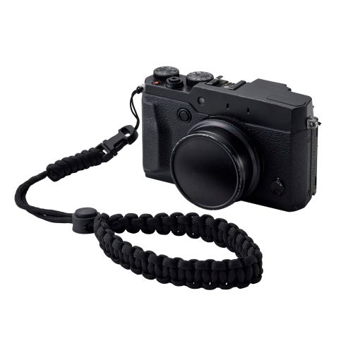 チェキアクセサリ/ハンドストラップ/汎用/編み系/ブラック