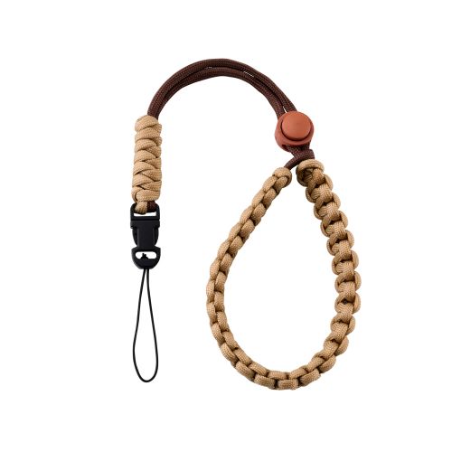 チェキアクセサリ/ハンドストラップ/汎用/編み系/ブラウン