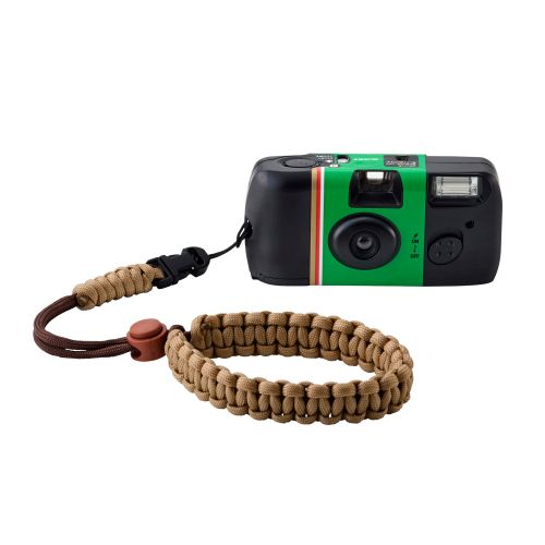 チェキアクセサリ/ハンドストラップ/汎用/編み系/ブラウン