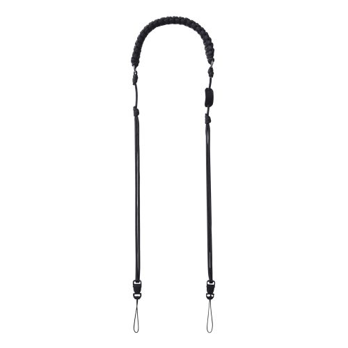 チェキアクセサリ/ショルダーストラップ/汎用/編み系/ブラック