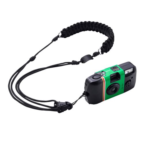 チェキアクセサリ/ショルダーストラップ/汎用/編み系/ブラック