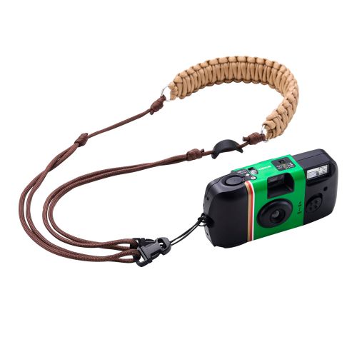 チェキアクセサリ/ショルダーストラップ/汎用/編み系/ブラウン