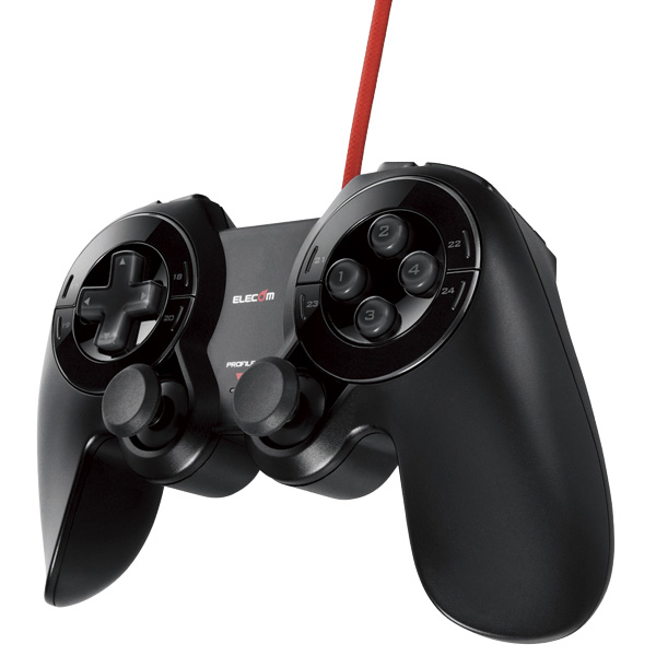 USBゲームパッド/24ボタン/MMOゲーミング/DUXシリーズ/ブラック